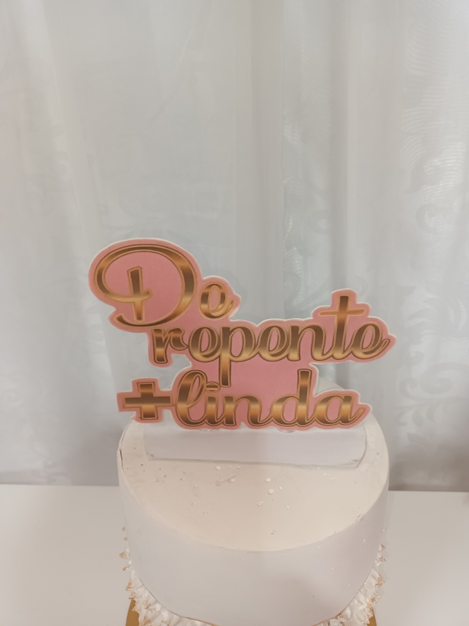 Enfeite Temático -  Frase Feminina - CRIS FEST DECOR - PEGUE E MONTE