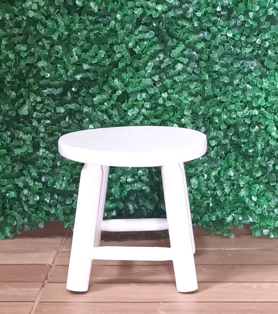 Banquinho - Branco - CRIS FEST DECOR - PEGUE E MONTE