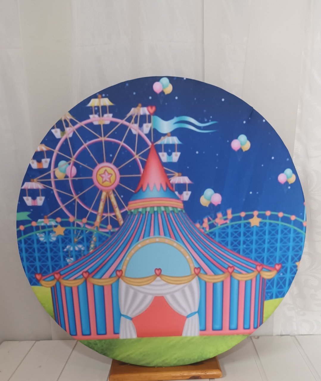 Capa Painel Sublimado 60Cm - Circo - CRIS FEST DECOR - PEGUE E MONTE