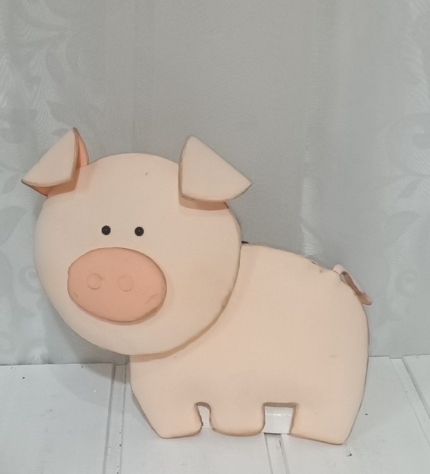 Personagem Eva - Porco ( Fazendinha) - CRIS FEST DECOR - PEGUE E MONTE