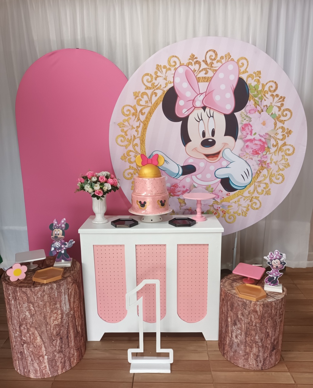 Composição - Minnie Rosa - CRIS FEST DECOR - PEGUE E MONTE