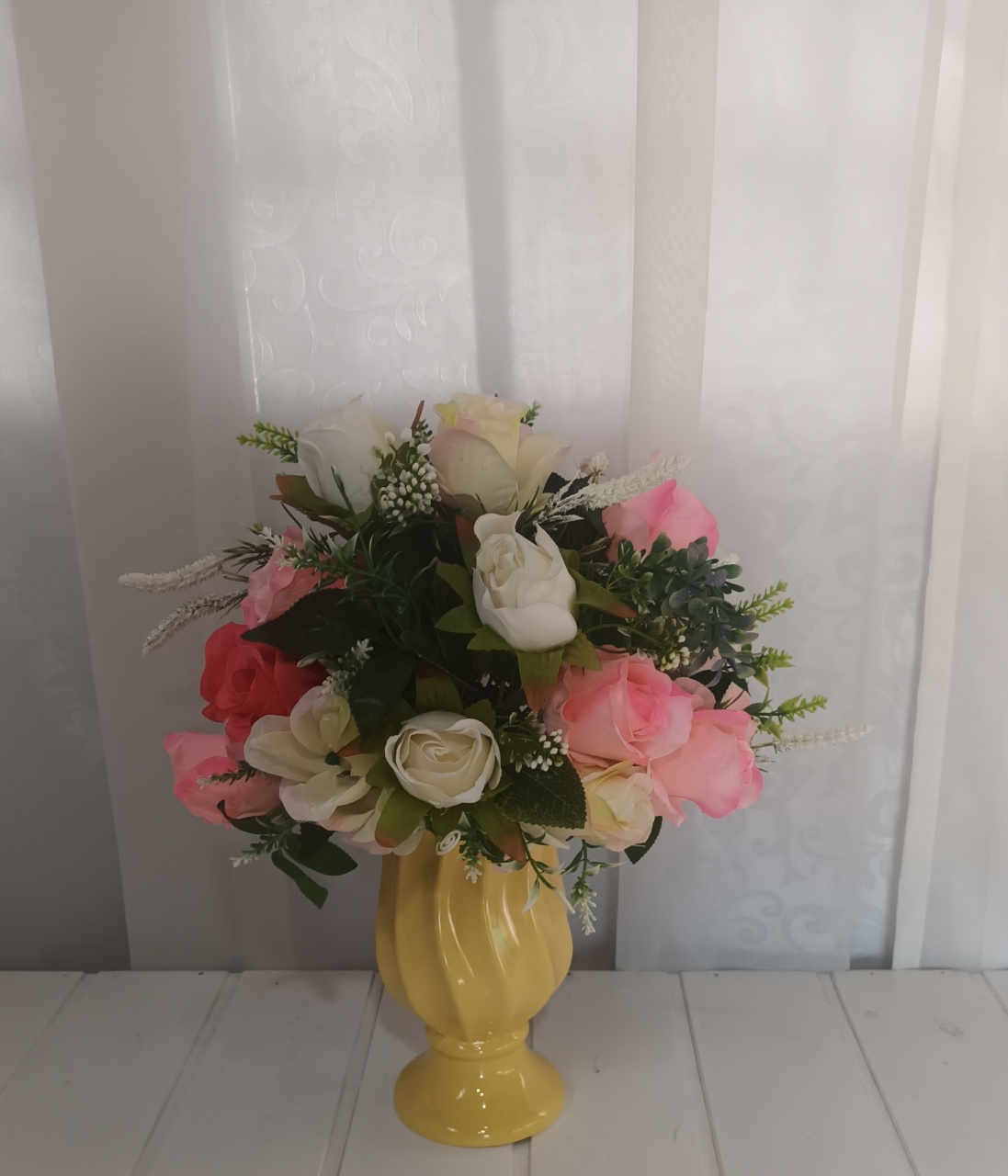 Arranjo Flor - Rosa E Champanhe - CRIS FEST DECOR - PEGUE E MONTE