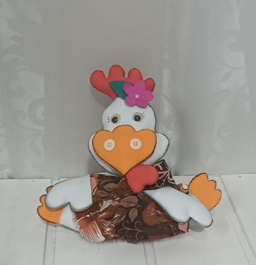 Personagem Eva - Galnha( Fazendinha) - CRIS FEST DECOR - PEGUE E MONTE
