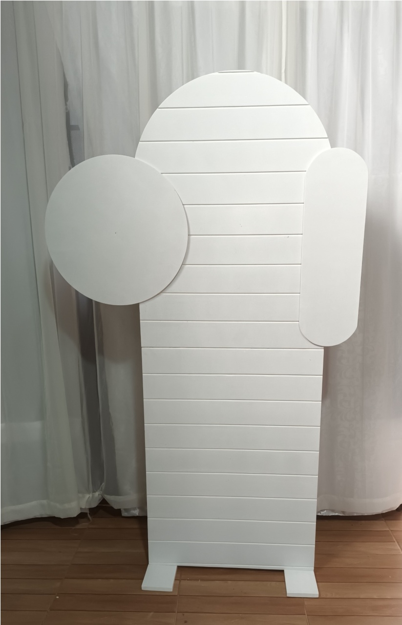 Painel Mdf Riscado- Branco Com Suporte Para Painel Redondo E Nome 1,80X60Cm - CRIS FEST DECOR - PEGUE E MONTE