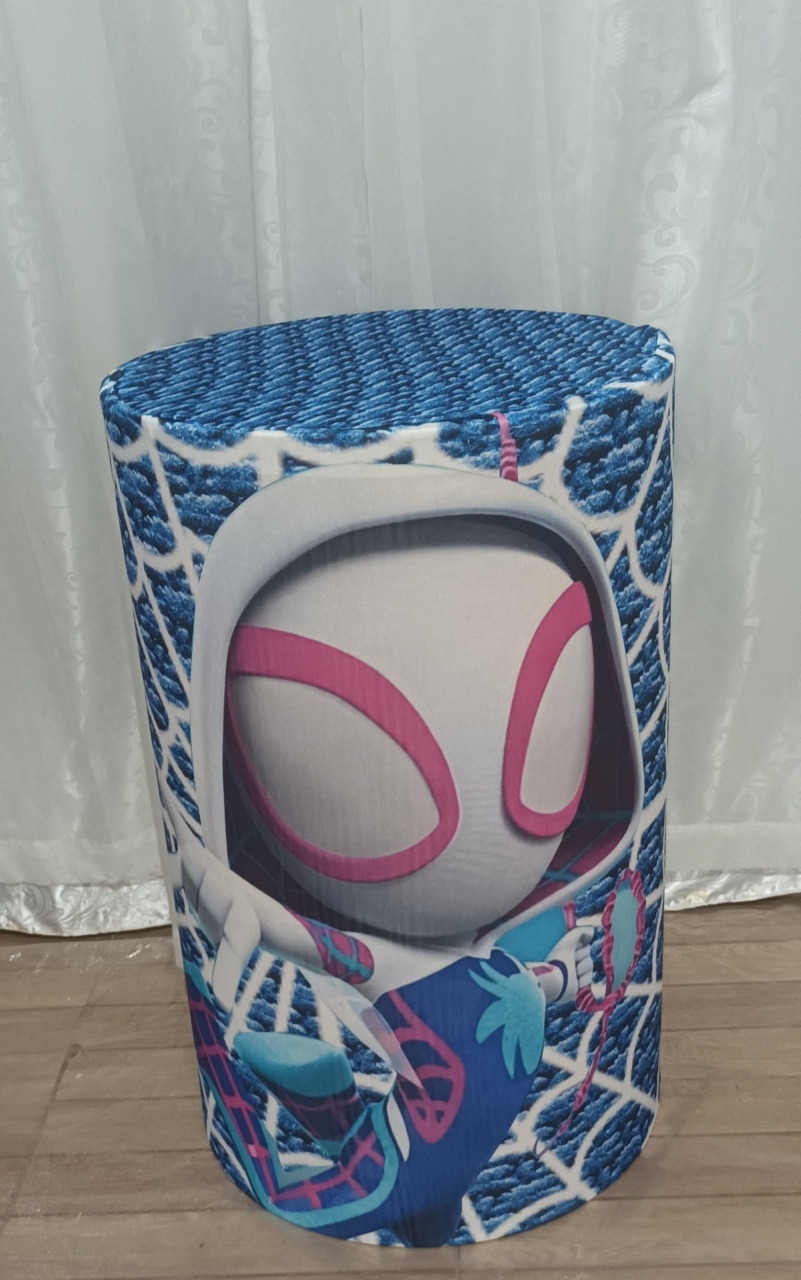 Capa de Cilindro Sublimada: Spyder E Amigos\G    - CRIS FEST DECOR - PEGUE E MONTE