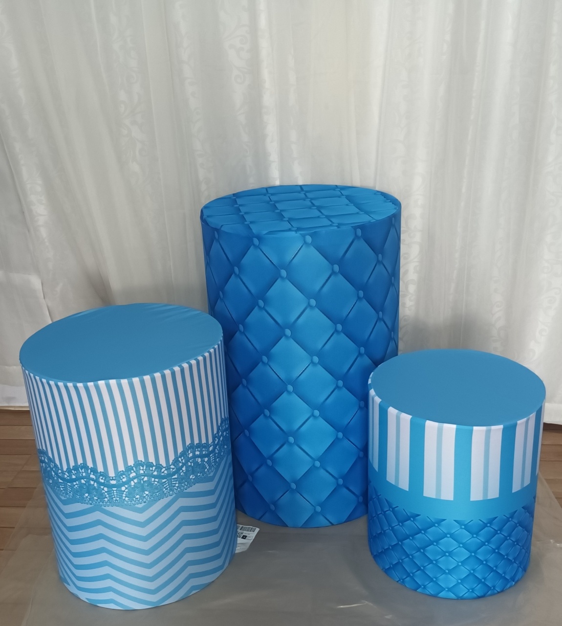 Capa de Cilindro Sublimada: Trio Ursinho Principe - CRIS FEST DECOR - PEGUE E MONTE