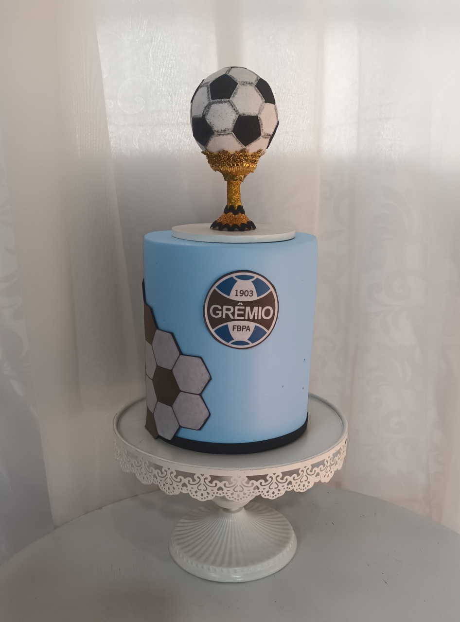 Bolo Fake I  - Futebol/ Grêmio  - CRIS FEST DECOR - PEGUE E MONTE
