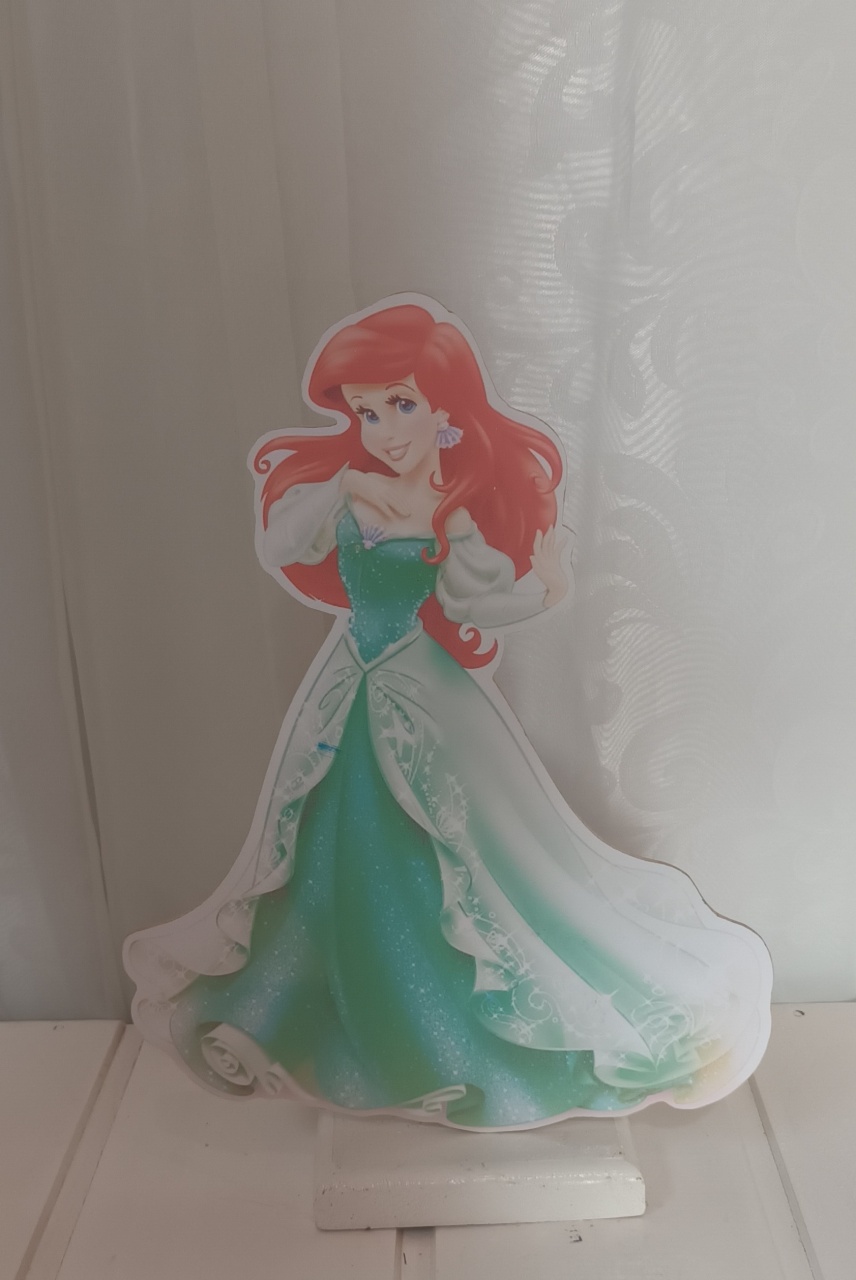  Display de Mesa - Tema: Sereia Ariel - CRIS FEST DECOR - PEGUE E MONTE