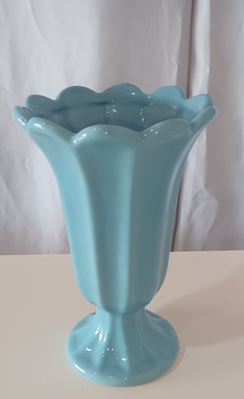 Vaso Ceramica - Azul Claro M    - CRIS FEST DECOR - PEGUE E MONTE