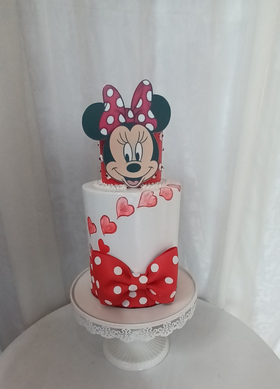 Bolo Fake I  - Minnie Vermelha  - CRIS FEST DECOR - PEGUE E MONTE