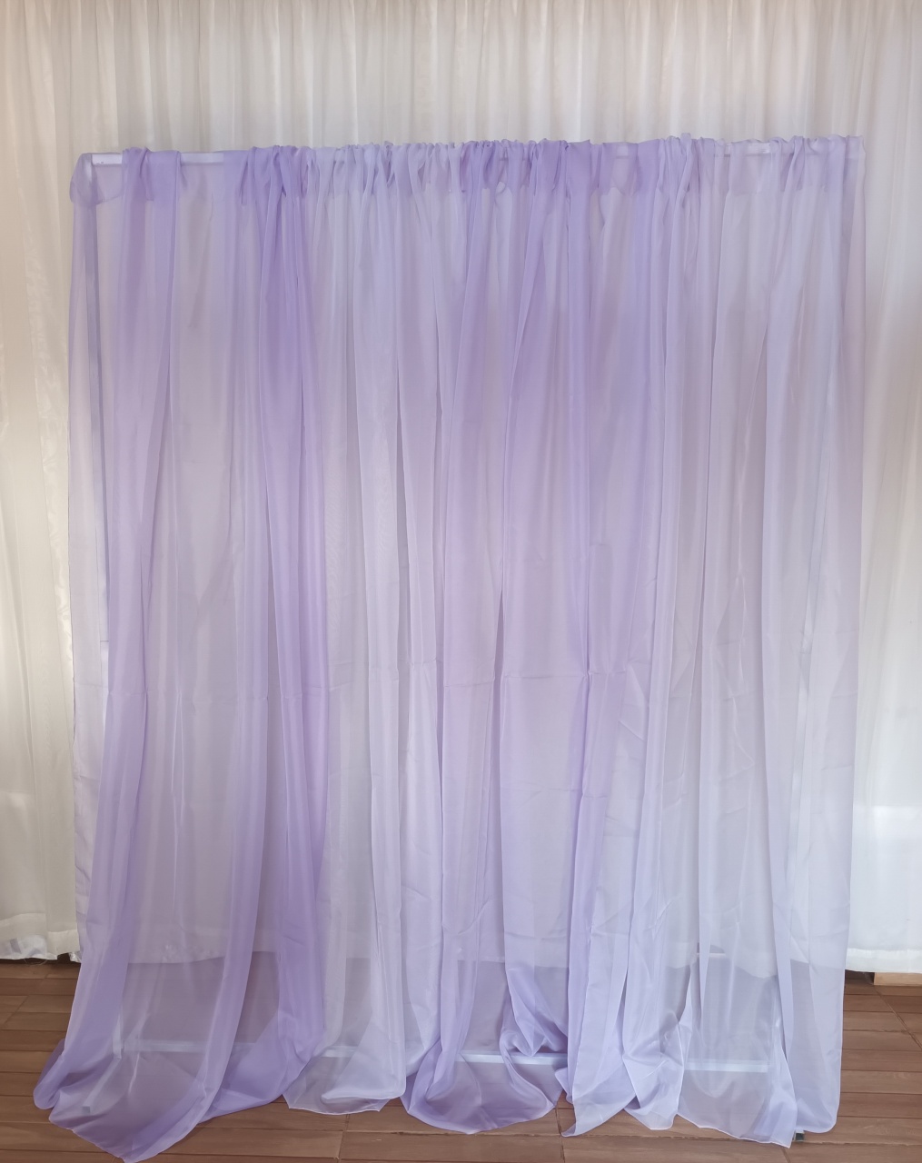 Cortinas de Voal Lilás 6X2 - CRIS FEST DECOR - PEGUE E MONTE