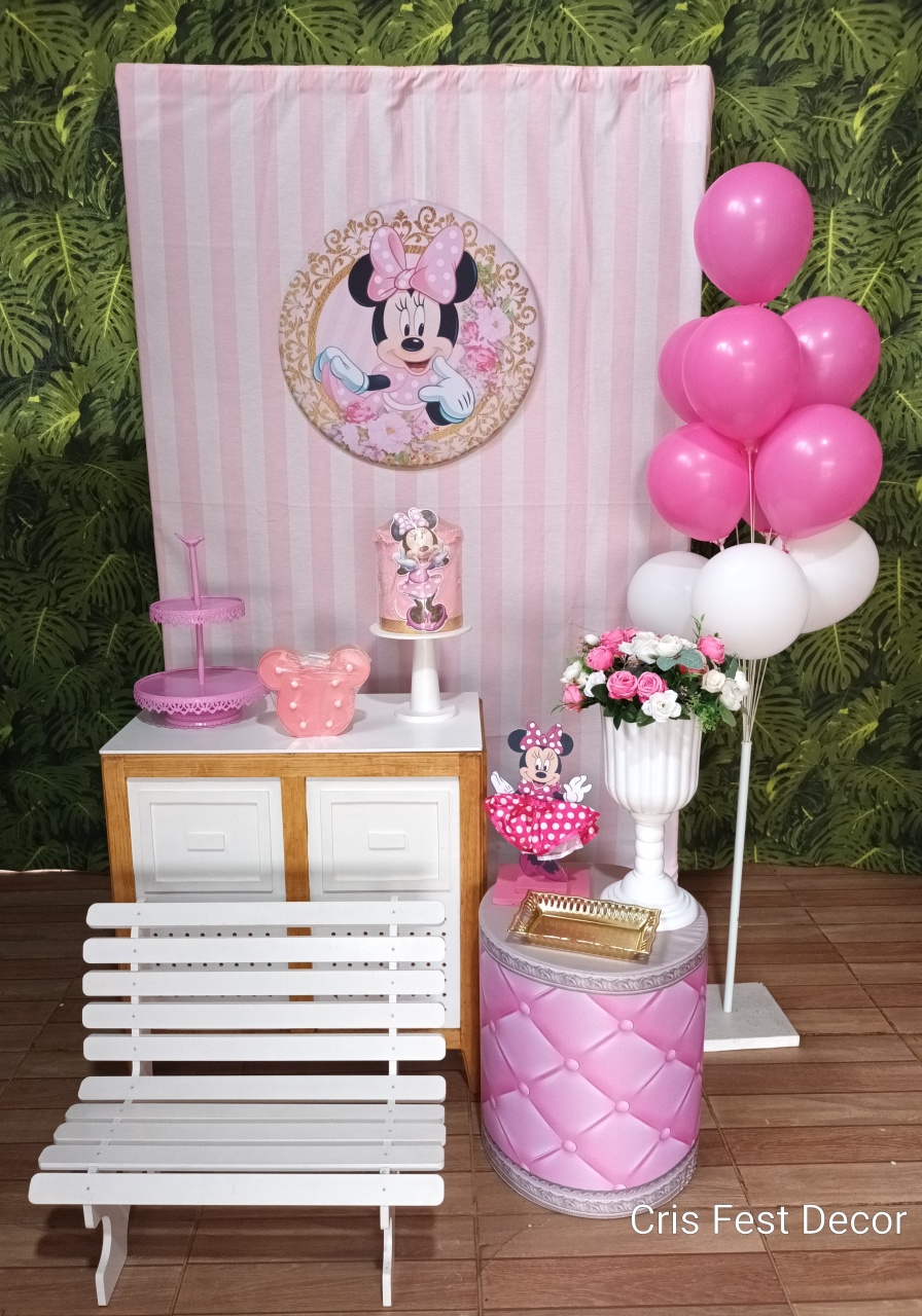 Composição - Minnie Rosa  - CRIS FEST DECOR - PEGUE E MONTE