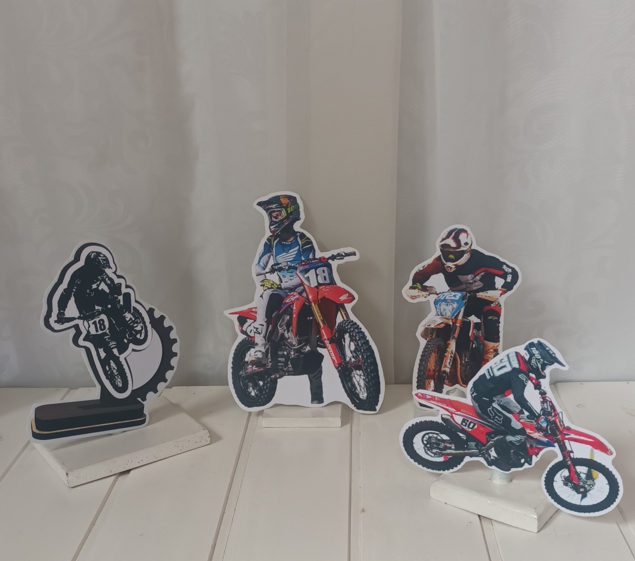 Display de Mesa - Tema: Motocross - CRIS FEST DECOR - PEGUE E MONTE