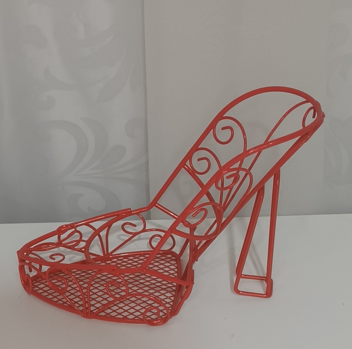 Adereços de Mesa - Sapato Aramado Vermelho - CRIS FEST DECOR - PEGUE E MONTE