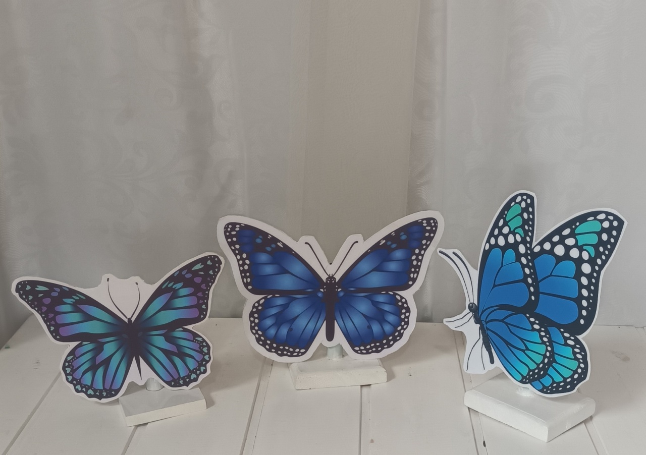 Display de Mesa - Tema: Borboleta Azul - CRIS FEST DECOR - PEGUE E MONTE