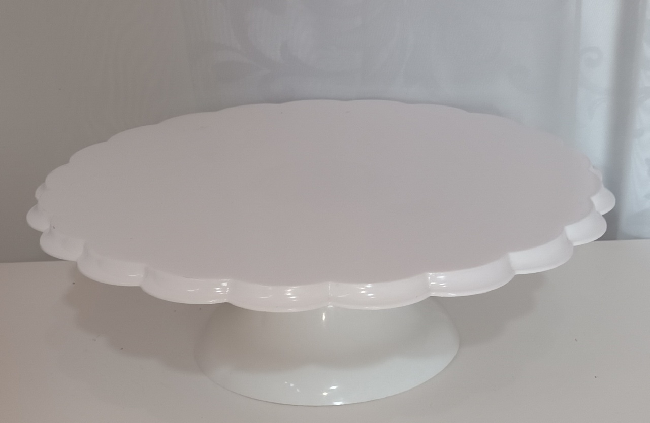Bandeja  Babado Pvc - Branco - CRIS FEST DECOR - PEGUE E MONTE