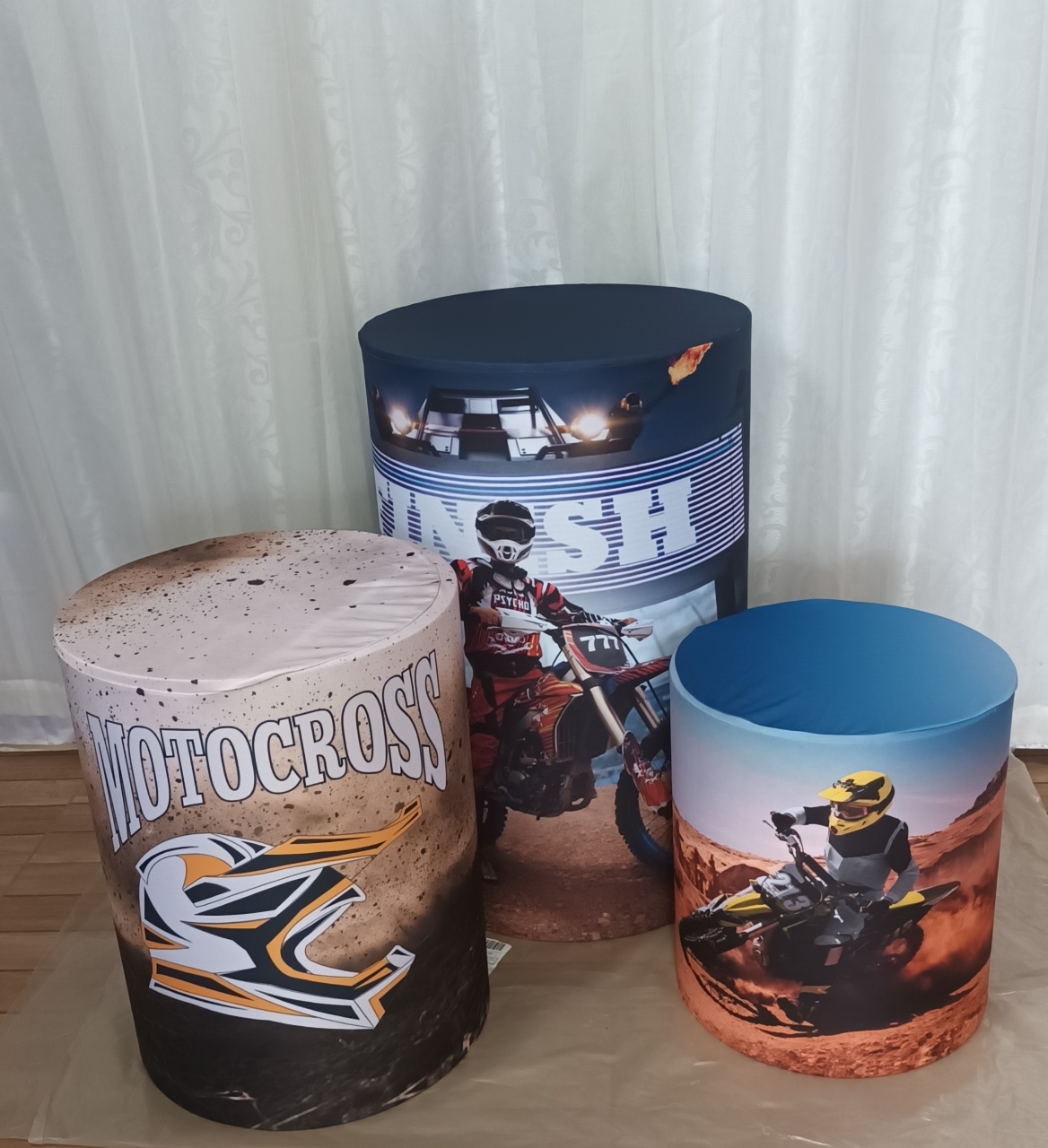 Capa de Cilindro Sublimada: Trio Motocross - CRIS FEST DECOR - PEGUE E MONTE