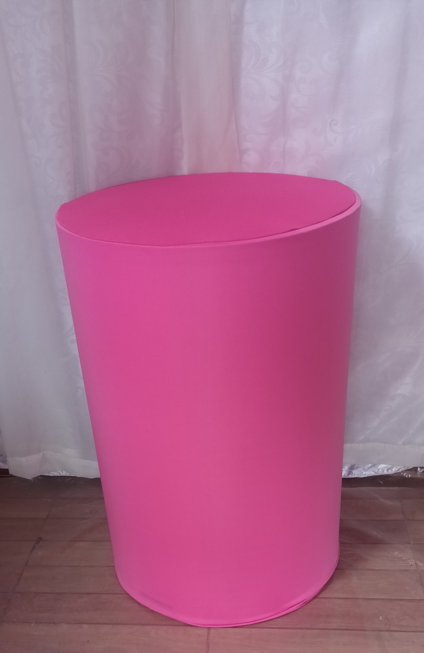 Capa de Cilindro Lisa: Rosa Chiclete B\G   - CRIS FEST DECOR - PEGUE E MONTE