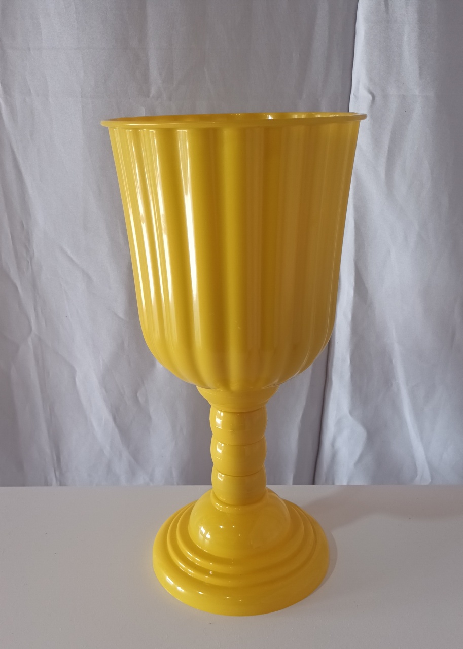 Vaso Acrilico Grande Amarelo  - CRIS FEST DECOR - PEGUE E MONTE