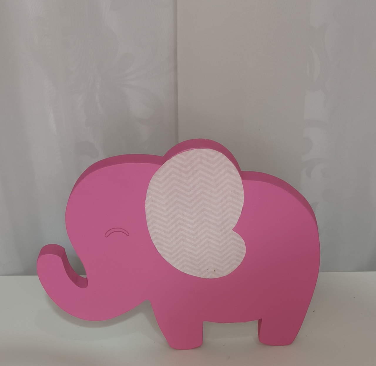 Personagem Mdf : Tema - Elefantinho Rosa G\Chá Revelação   - CRIS FEST DECOR - PEGUE E MONTE