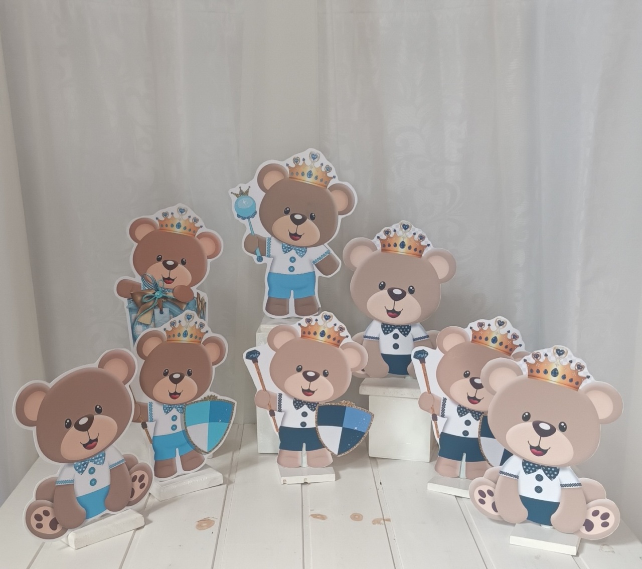 Display de Mesa - Ursinho Principe - CRIS FEST DECOR - PEGUE E MONTE