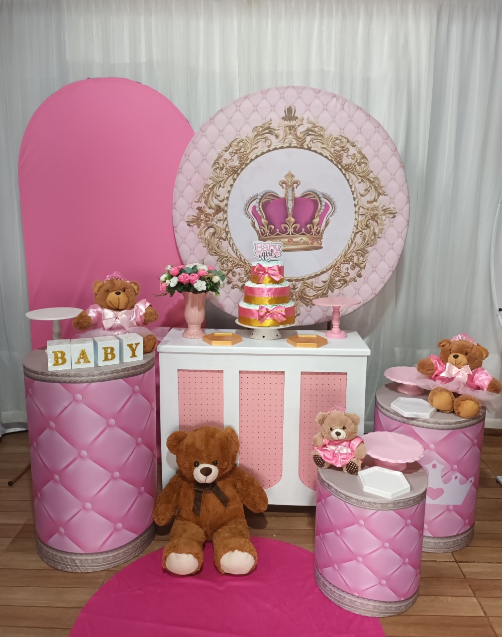 Composição - Chá de Fralda Ursinha Princesa (Cópia) - CRIS FEST DECOR - PEGUE E MONTE