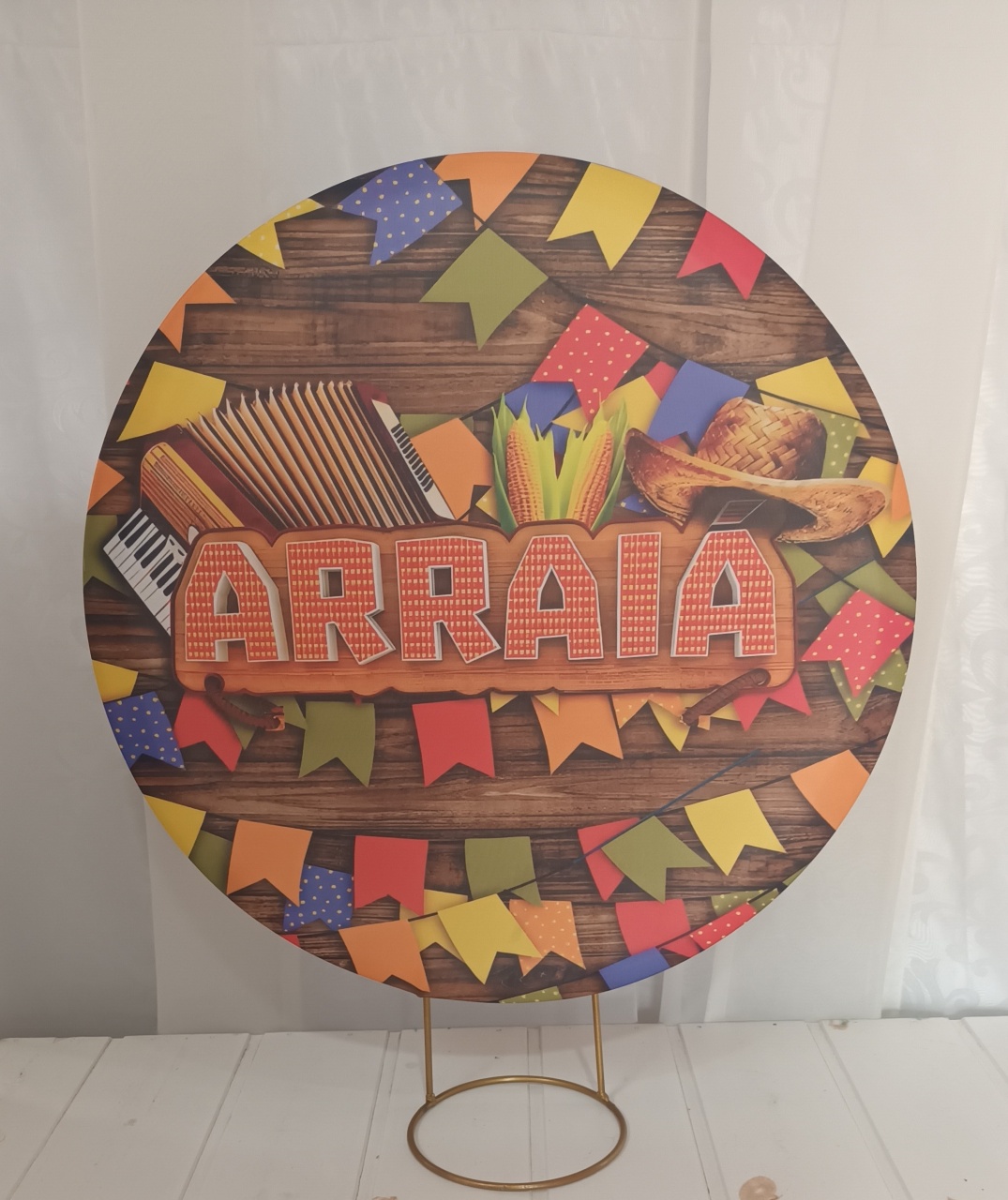 Capa Painel Sublimado 50Cm - Festa Junina - CRIS FEST DECOR - PEGUE E MONTE