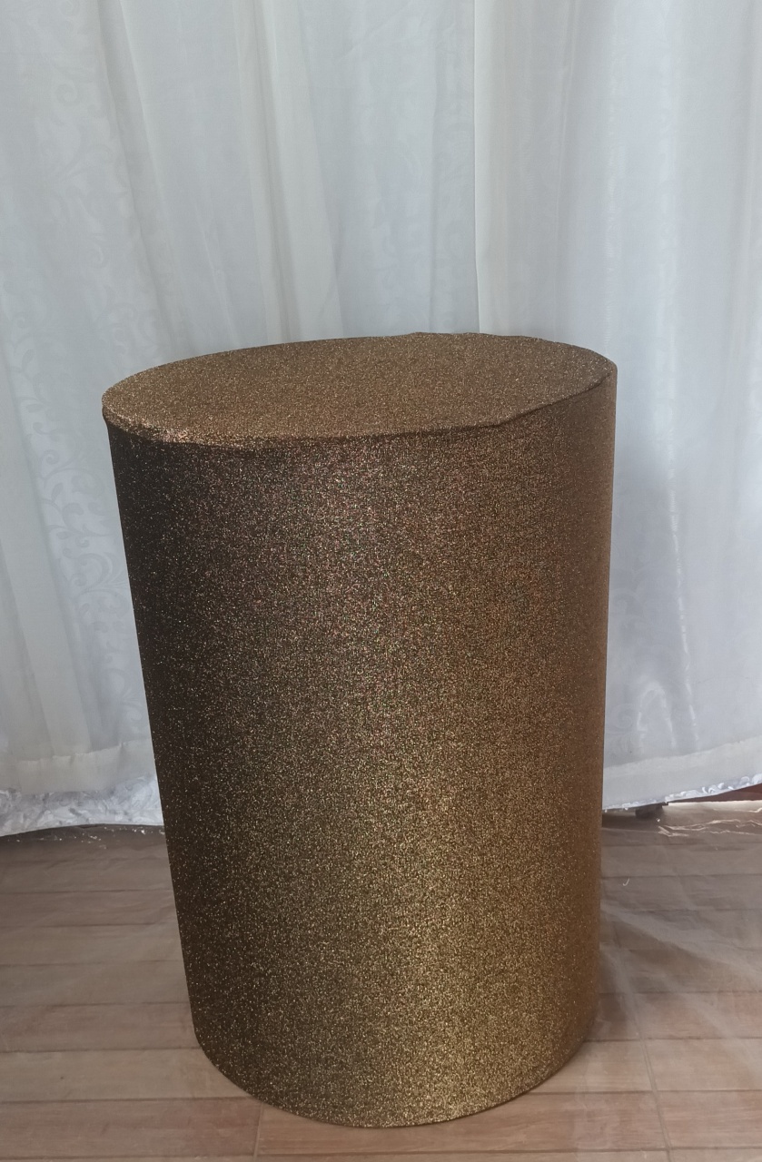 Capa de Cilindro Lisa: Dourado Brilhante B\G    - CRIS FEST DECOR - PEGUE E MONTE