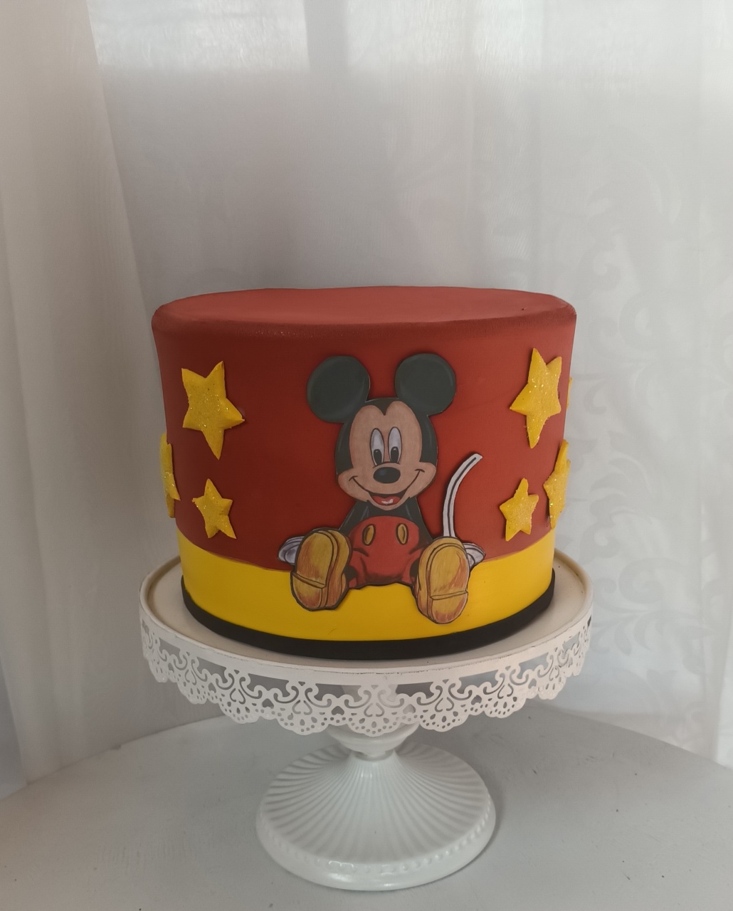 Bolo Fake I  -  Mickey  - CRIS FEST DECOR - PEGUE E MONTE