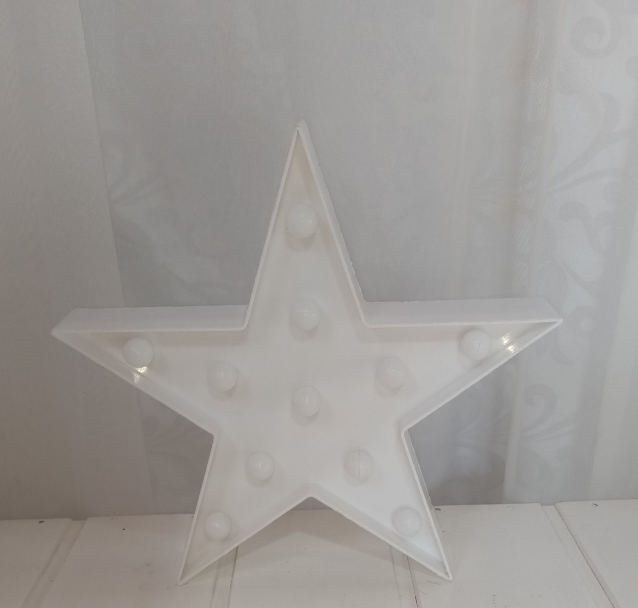 Luminária Personagem - Estrela Branca - CRIS FEST DECOR - PEGUE E MONTE