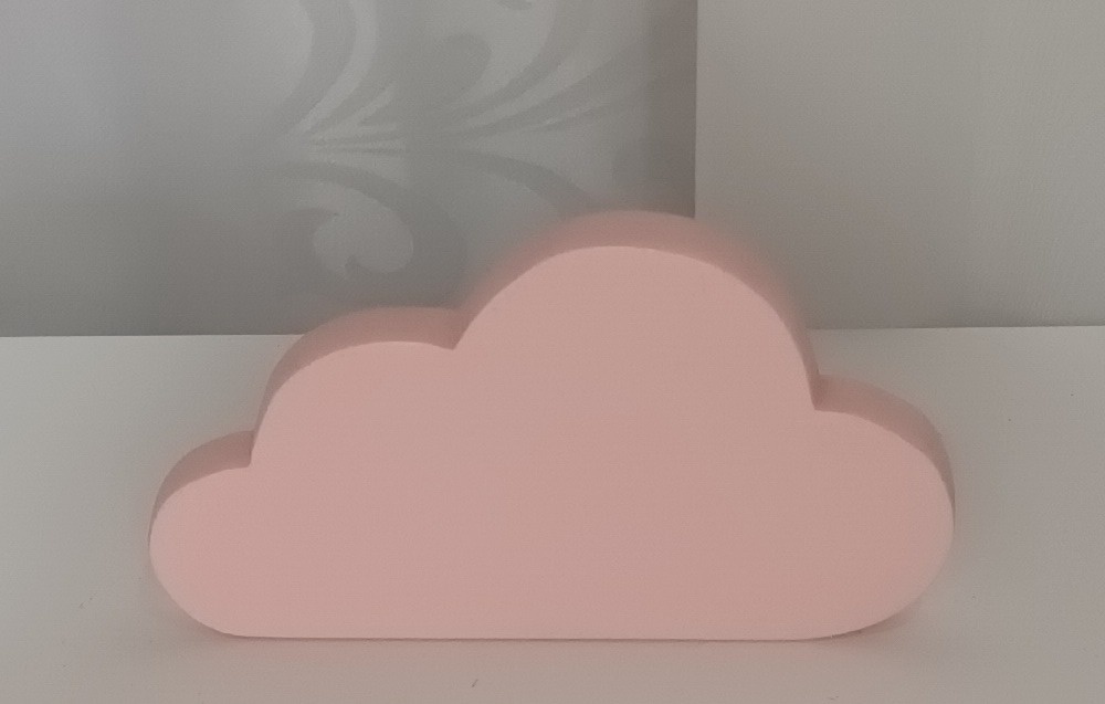Adereços de Mesa - Nuvem Mdf\ Rosa Claro - CRIS FEST DECOR - PEGUE E MONTE