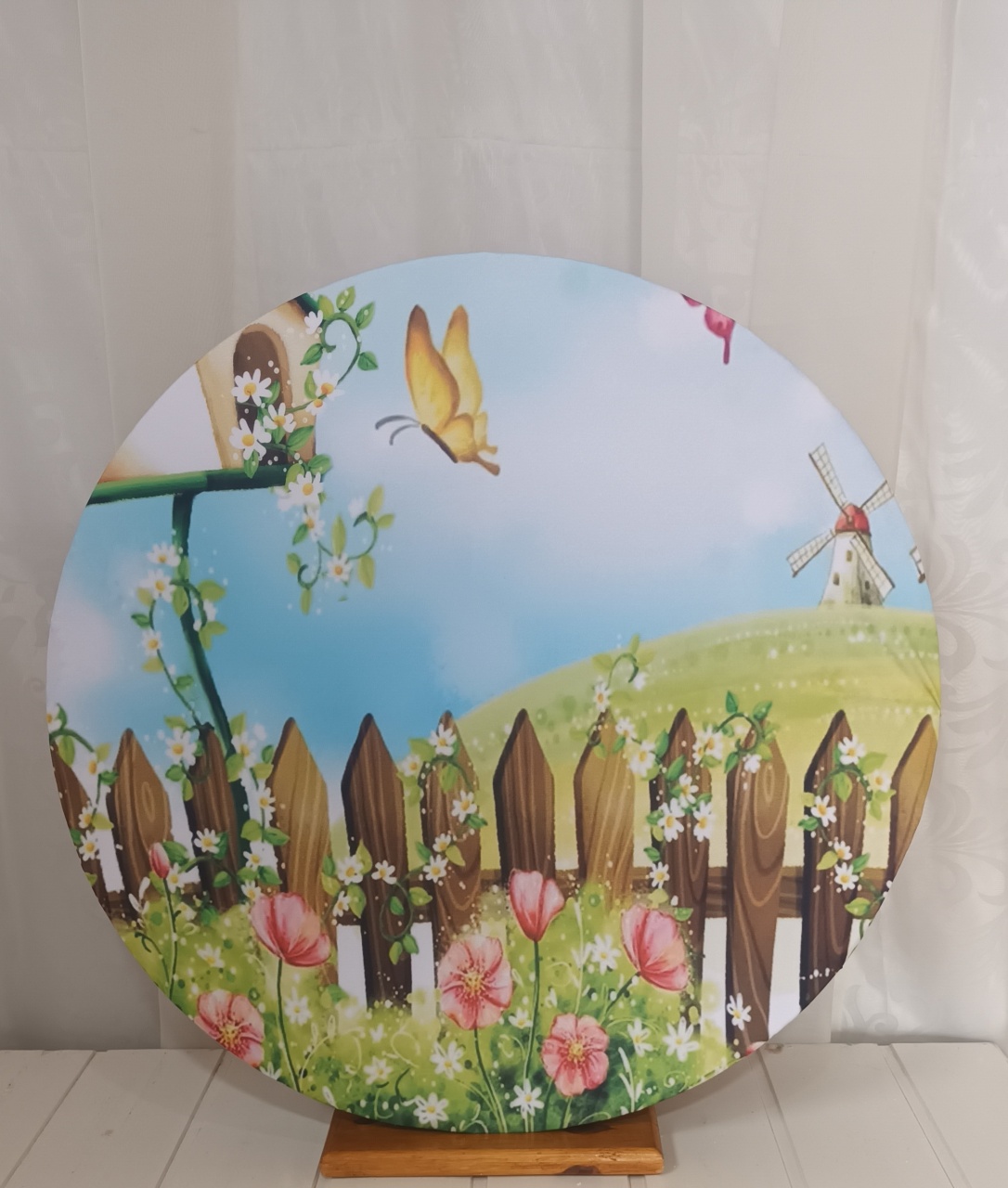 Capa Painel Sublimado 60Cm - Jardim Encantado - CRIS FEST DECOR - PEGUE E MONTE