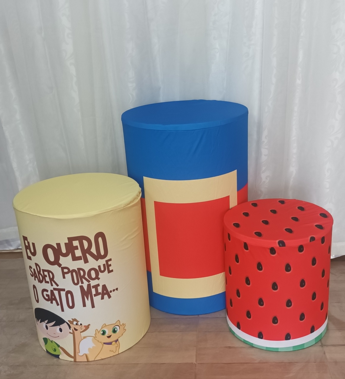 Capa de Cilindro Sublimada: Trio Luna - CRIS FEST DECOR - PEGUE E MONTE