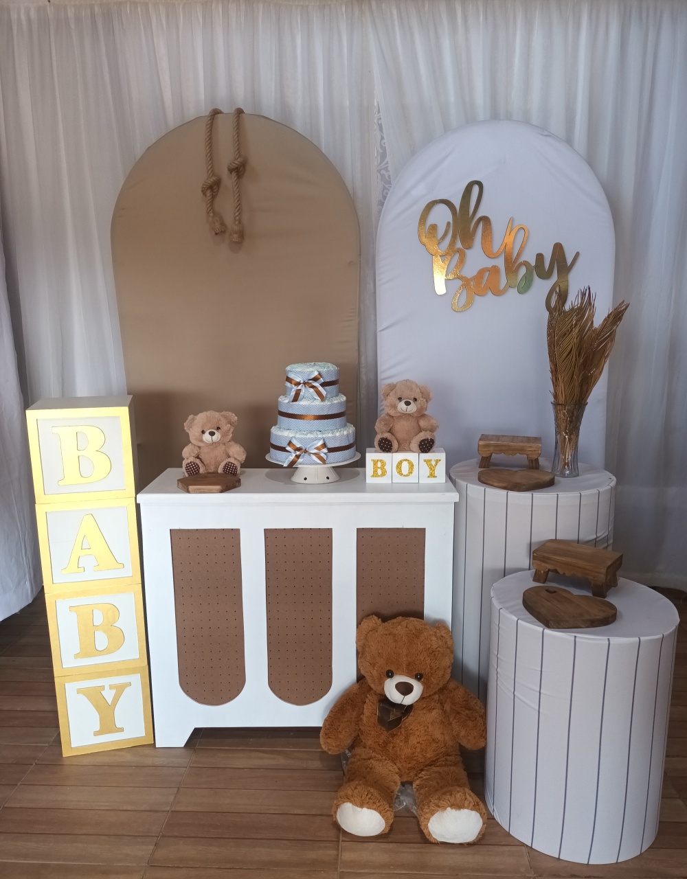 Composição - Chá de Fralda  - CRIS FEST DECOR - PEGUE E MONTE
