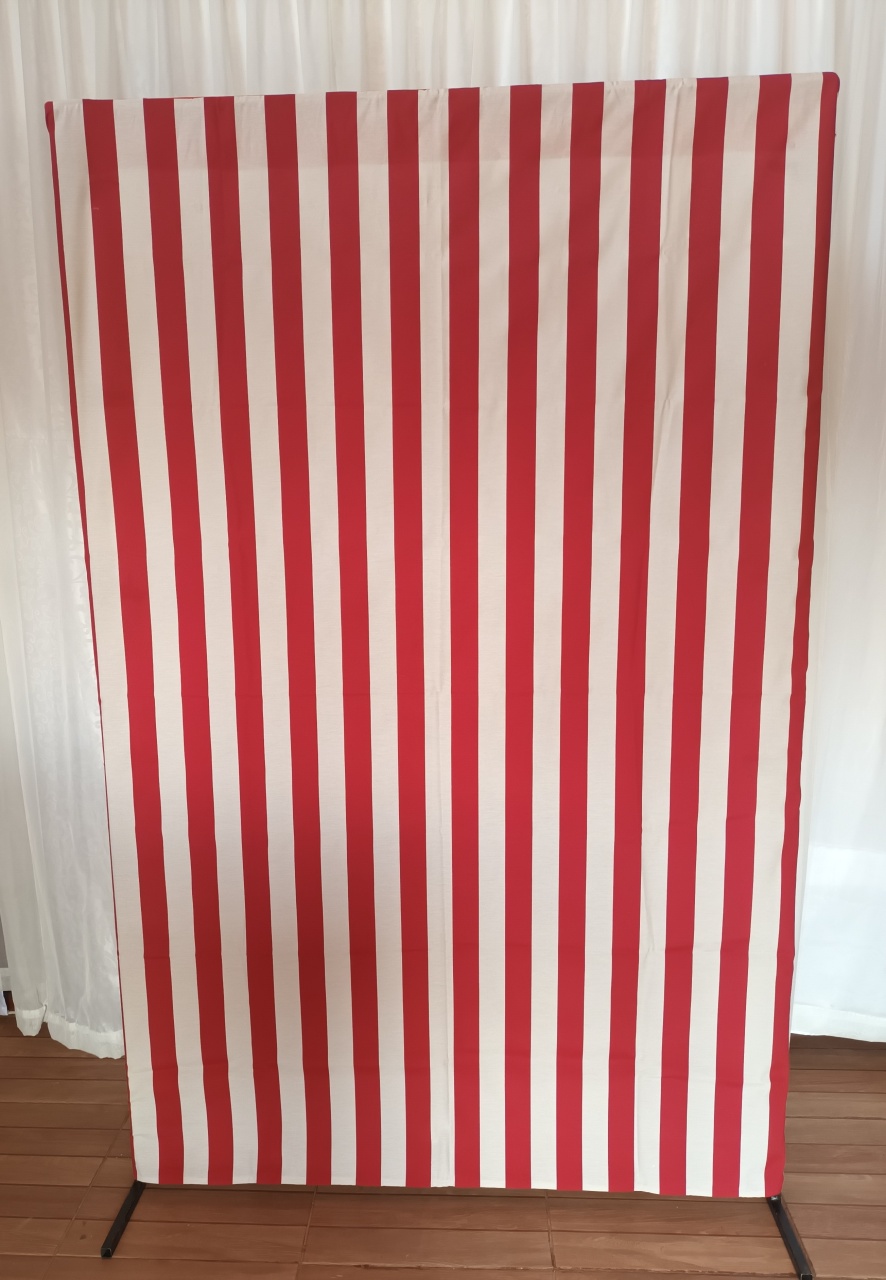Capa Painel Tecido Retangular 1,3 - Listrado Vermelho - CRIS FEST DECOR - PEGUE E MONTE