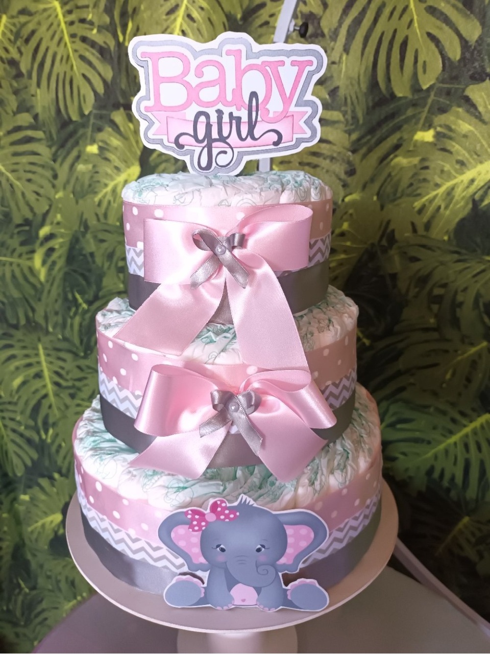 Bolo de Fralda - Elefantinho - CRIS FEST DECOR - PEGUE E MONTE