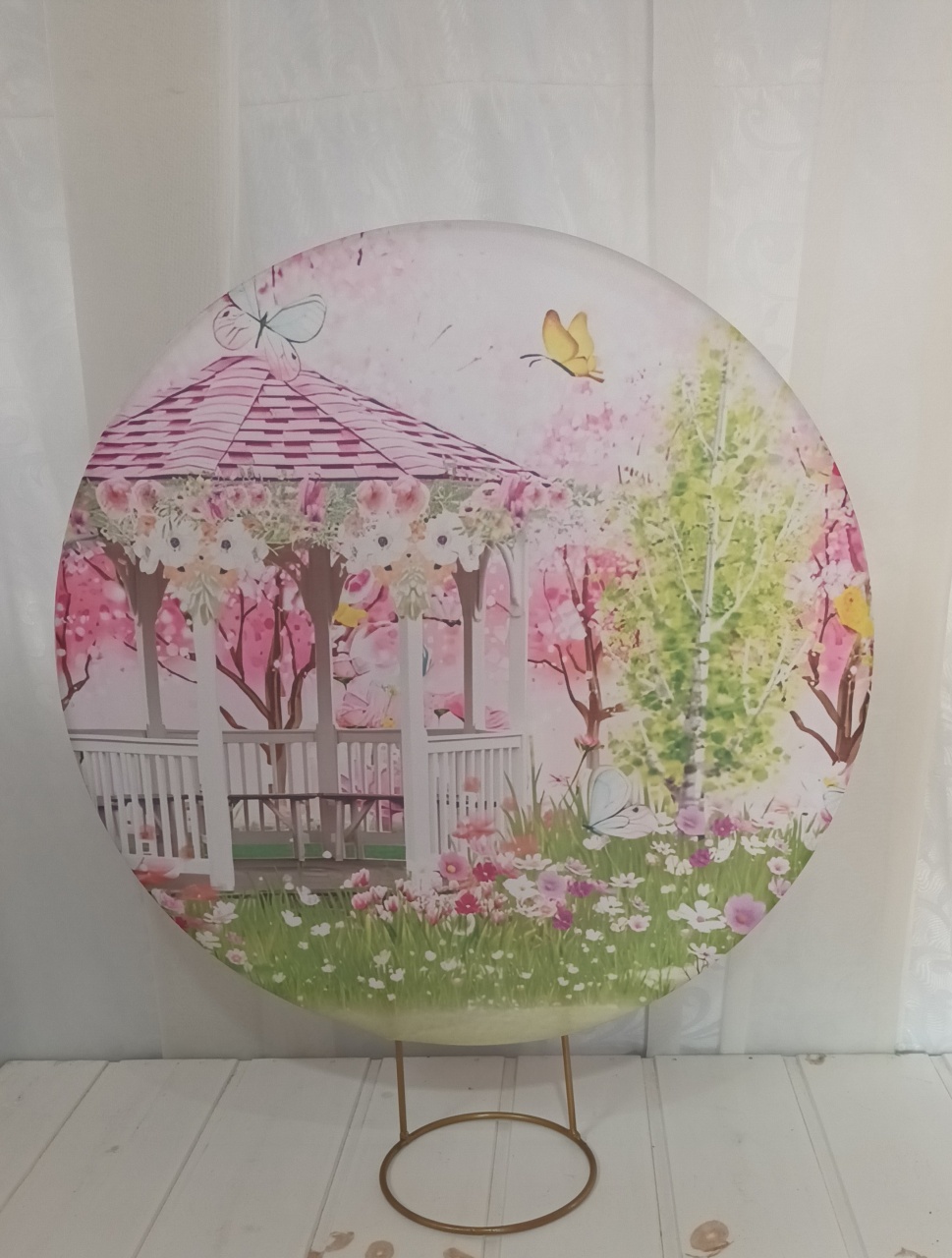 Capa Painel Sublimado 50Cm - Jardim Encantado - CRIS FEST DECOR - PEGUE E MONTE