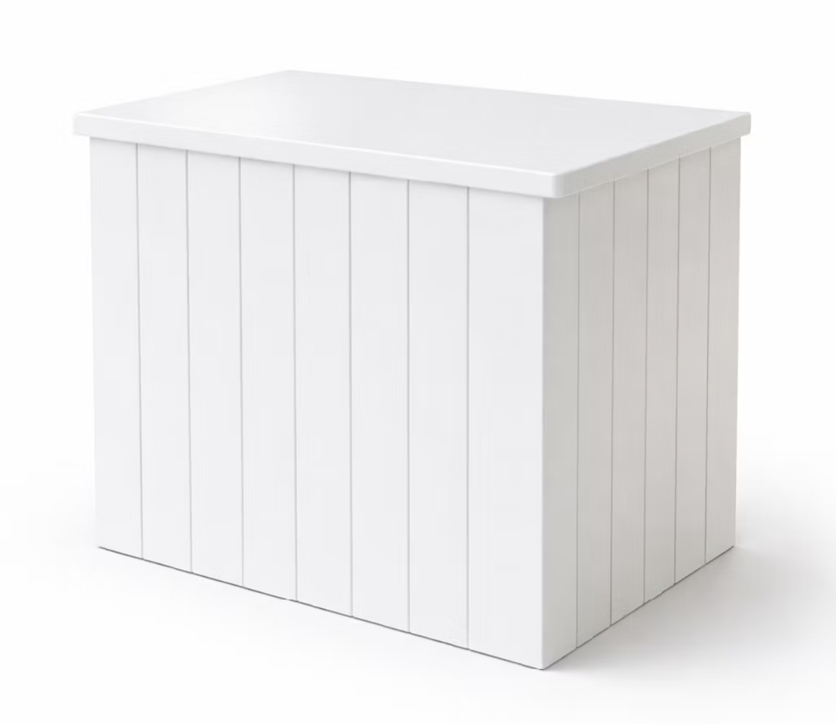 Mesa Branca Ripada Dobrável 80X90X60Cm - Decorart Pegue e monte e Decoração completa