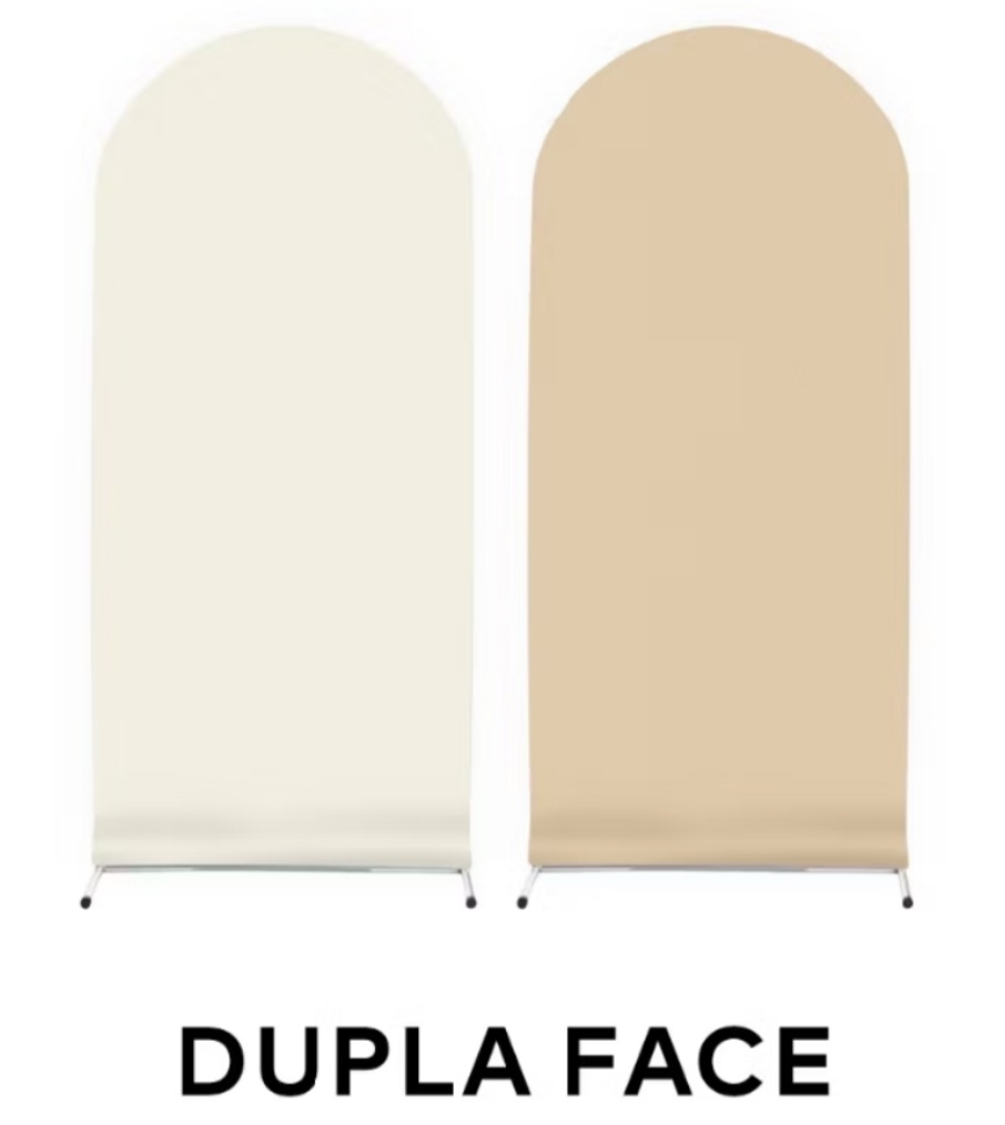 Capa Painel Romano 2X1 Bege E Off White - Decorart Pegue e monte e Decoração completa