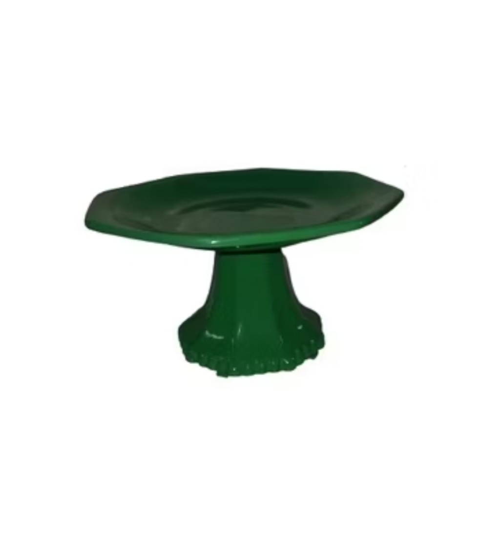 Boleira Oitava Cerâmica Verde Escuro P - Decorart Pegue e monte e Decoração completa