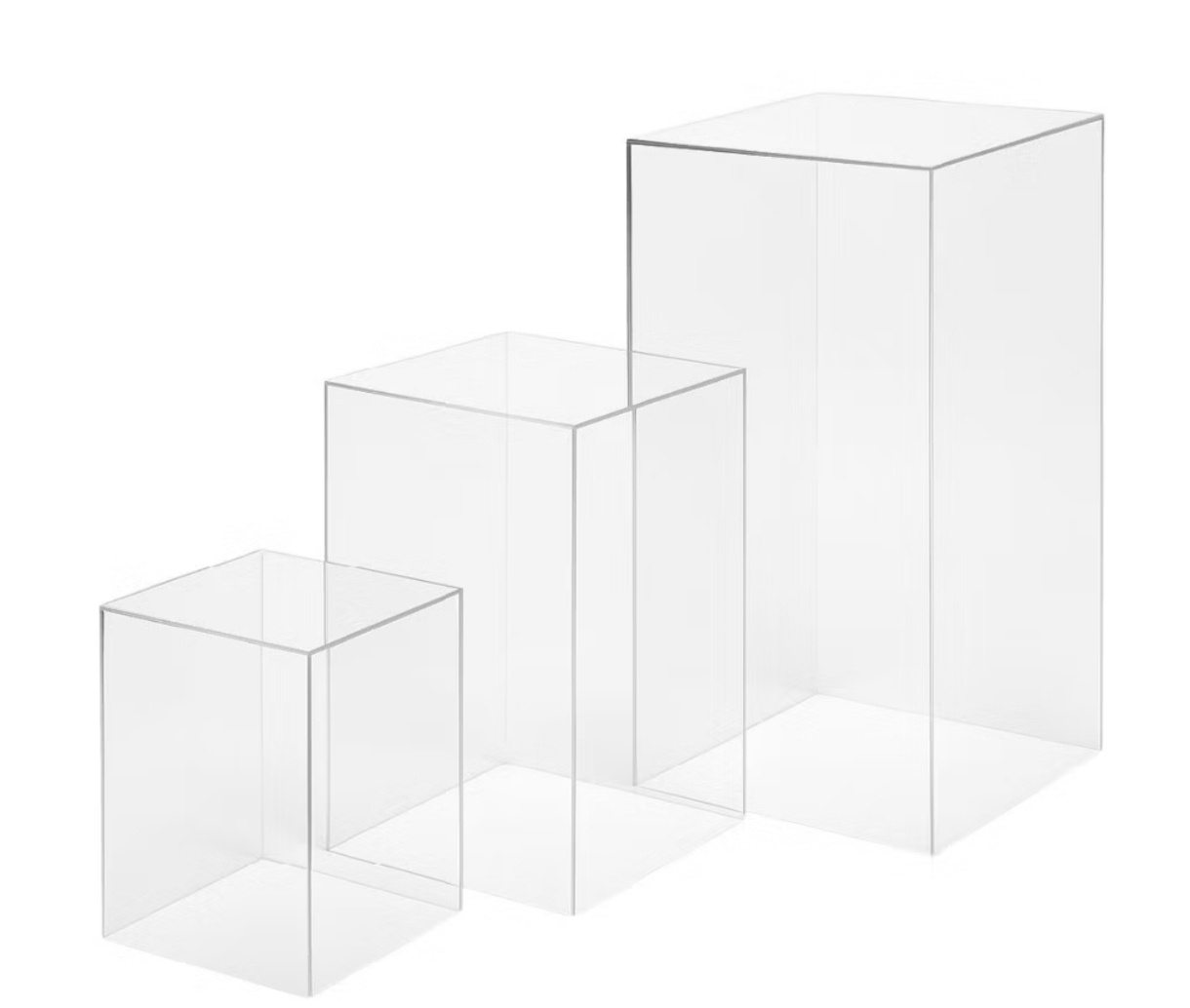 Trio de Cubos de Acrílico - Decorart Pegue e monte e Decoração completa