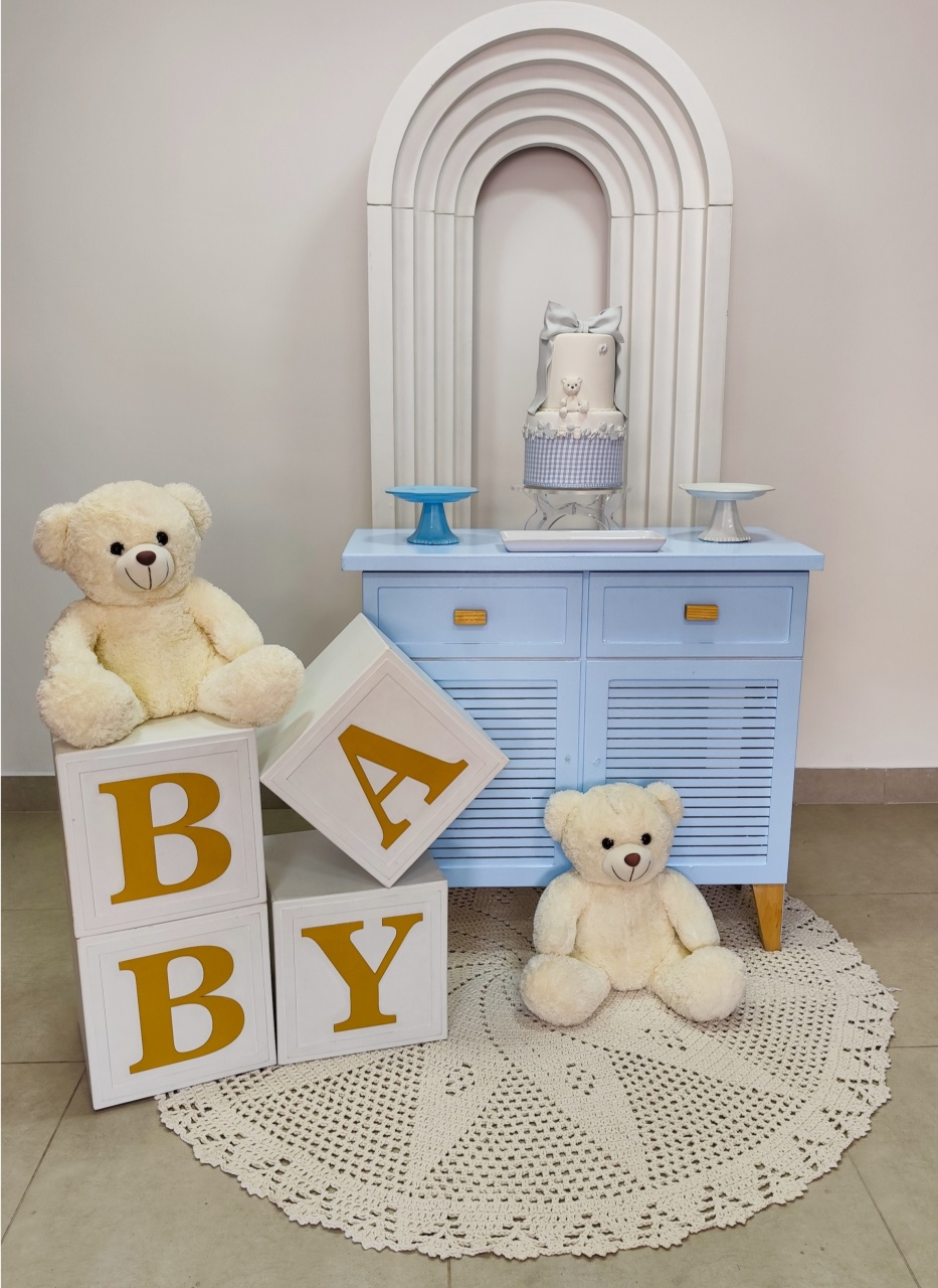 Chá Bebe Menino - Decorart Pegue e monte e Decoração completa