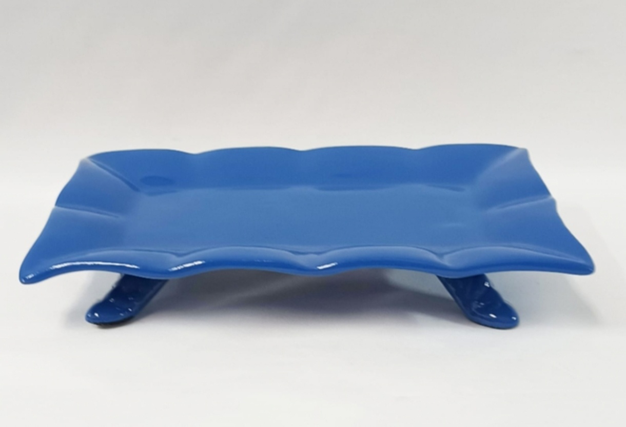Bandeja Retangular de Plástico Azul Royal - Decorart Pegue e monte e Decoração completa