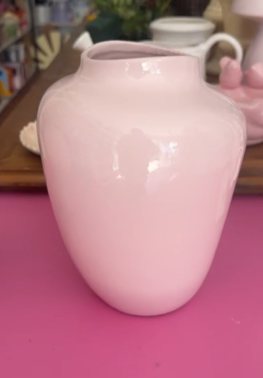 Vaso Decorativo Cerâmica Rosa Claro - Decorart Pegue e monte e Decoração completa