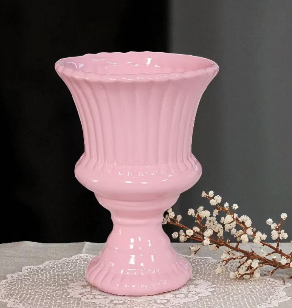 Vaso Verona M Cerâmica - Decorart Pegue e monte e Decoração completa