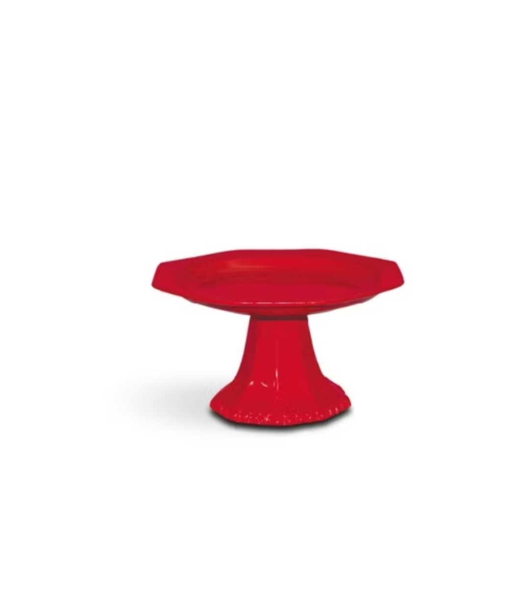 Boleira Oitava Cerâmica Vermelho P - Decorart Pegue e monte e Decoração completa