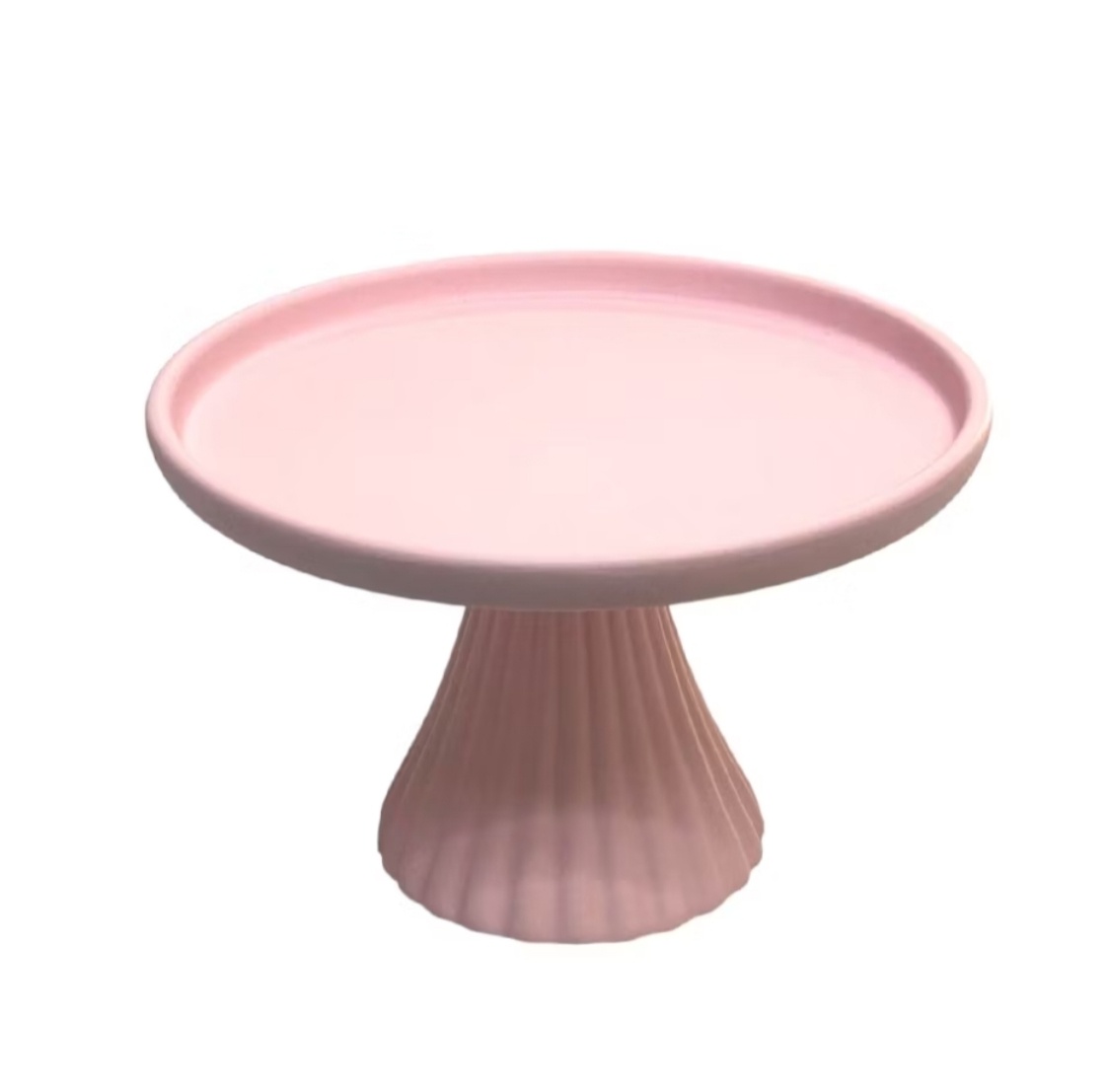 Boleira Cerâmica M Rosa Claro - Decorart Pegue e monte e Decoração completa