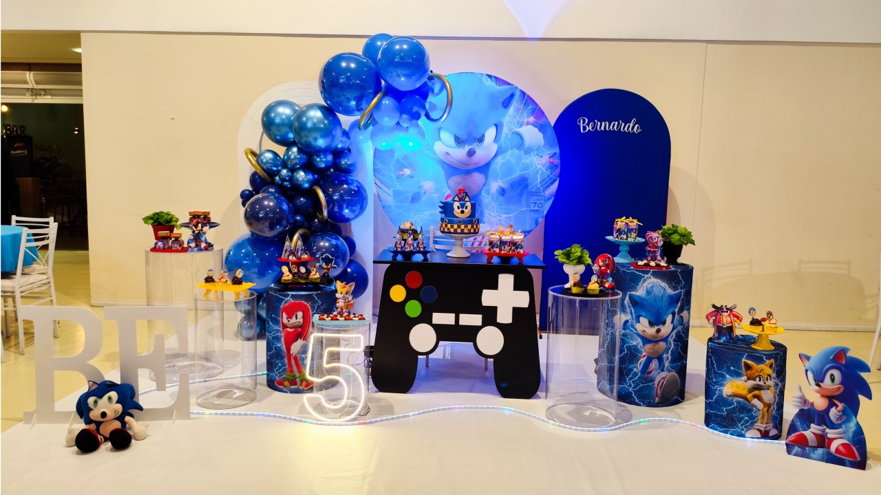 Decoração Sonic - Decorart Pegue e monte e Decoração completa