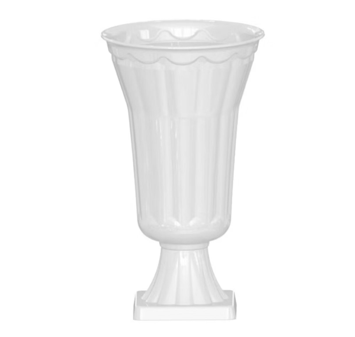 Vaso Branco Plástico 17Cm - Decorart Pegue e monte e Decoração completa