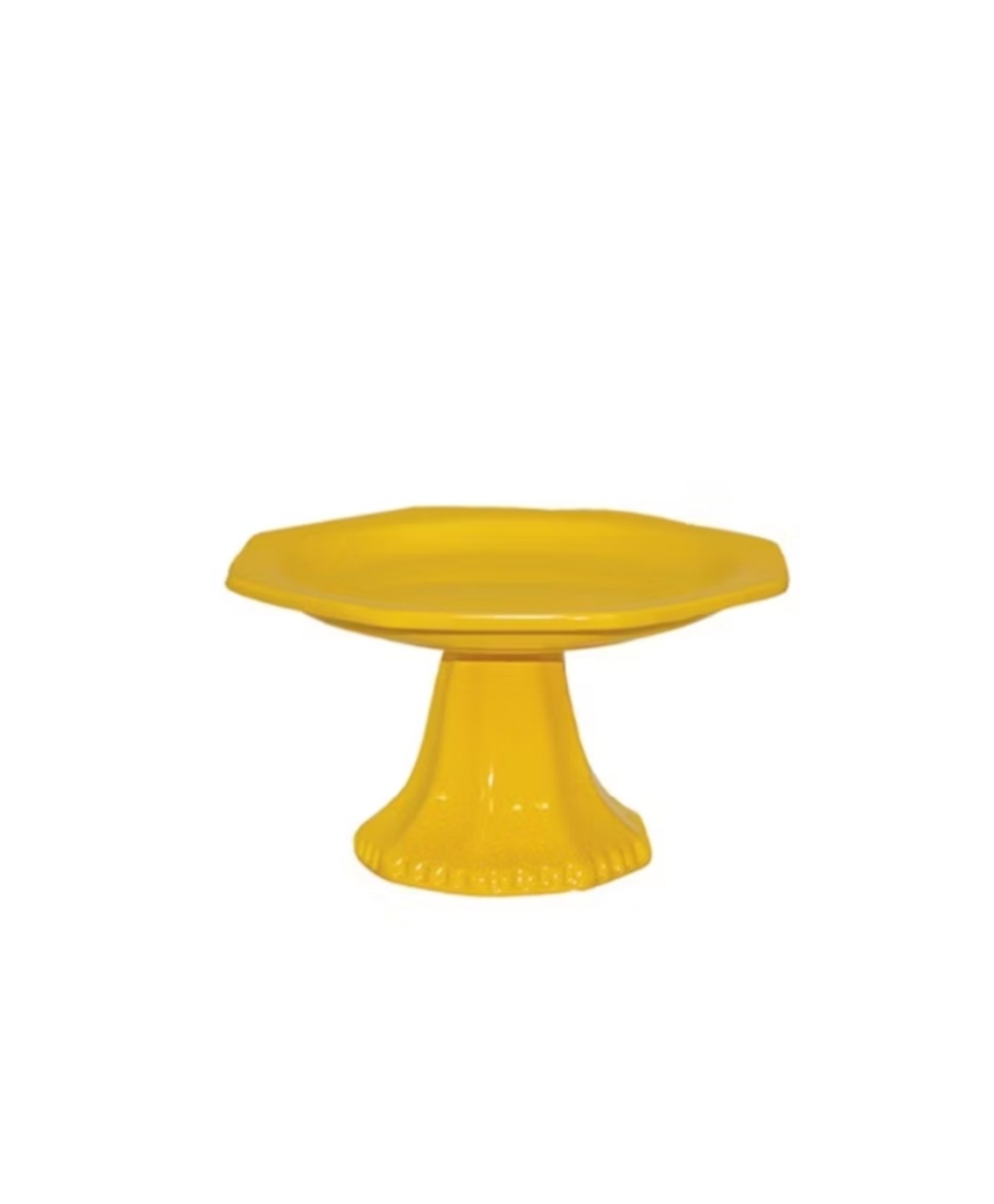 Boleira Oitava Cerâmica Amarelo P - Decorart Pegue e monte e Decoração completa